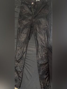 JC&JQ Men's Black Textured Slim Pants